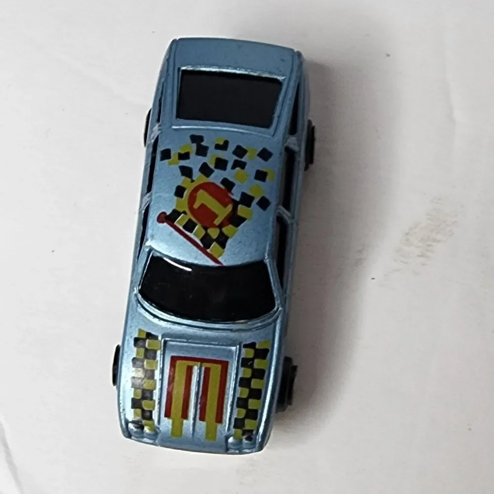 Unbranded Blue Checked Flag #1 Die Cast Fast Race Toyota Toy Car